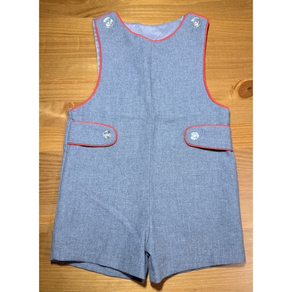 Goodlad Other - Vintage Goodlad Toddler Boys 3T Gray & Red Shortalls USA
